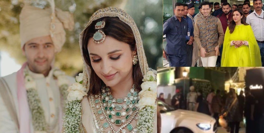 परिणीति चोपड़ा (Parineeti Chopra) राघव चड्ढा से शादी करके अपने ससुराल दिल्ली पहुंच गई हैं. दिल्ली एयरपोर्ट पर परिणीति नई नवेली दुल्हन की तरह सज धजकर ससुराल पहुंचीं तो उनका जोरदार स्वागत किया गया. एक्ट्रेस के गृह प्रवेश का वीडियो सोशल मीडिया पर तेजी से वायरल हो रहा है. जिसमें ये दोनों सितारे घर के अंदर जाते हुए नजर आ रहे हैं. ढोल नगाड़ों से हुआ वेलकम इस वीडियो में आपको ढोल नगाड़ों की आवाज सुनाई दे रही होगी. ये स्वागत राघव चड्ढा (Raghav Chadha) की दुल्हनिया परिणीति चोपड़ा के लिए चड्ढा परिवार ने किया है. इसके साथ ही राघव के घर के आसपास पुलिस की जबरदस्त तैनाती और लोगों का जमावड़ा लगा हुआ है. रोशनी से जगमगाया चड्ढा का घर इस वीडियो में आप देखेंगे कि व्हाइट कलर की कार में राघव चड्ढा अपनी दुल्हनिया परिणीति के साथ बैठे हुए हैं. कार कुछ देर गेट पर रुकती है और फिर घर के अंदर जाती हुई नजर आ रही है. वहीं वीडियो में राघव चड्ढा का लाइट से जगमगाता हुआ घर भी नजर आया, जो नई नवेली दुल्हन का वेलकम करने के लिए तैयार है. कौन कौन है राघव के परिवार में? राघव चड्ढा अपने परिवार के साथ दिल्ली में रहते हैं. परिवार की बात करें तो उनके घर में पिता, मां और बड़ी बहन है. राघव के पिता सुनील चड्ढा दिल्ली में बिजनेसमैन है. उनकी मां अल्का हाउसवाइफ हैं और राघव की बड़ी बहन खबरों की मानें तो चार्टर्ड अकाउंटेंट हैं. मीडिया रिपोर्ट्स के मुताबिक राघव और परिणीति शादी के बाद जल्द ही दो रिसेप्शन देंगे. एक रिसेप्शन राघव दिल्ली में देंगे जहां पर राजनीति जगत के सितारों को न्योता भेजा जाएगा.वहीं परिणीति एक रिसेप्शन मुंबई में रखेंगी जहां पर बॉलीवुड हस्तियों को इनवाइट किया जाएगा. ऐसे मिले दो दिल परिणीति और राघव की पहली मुलाकात लंदन स्कूल ऑफ इकोनॉमिक्स में हुई. इस मुलाकात के बाद दोनों दोस्त बन गए और धीरे- धीरे दोनों के बीच नजदीकियां बढ़ीं. इसके बाद दोनों एक दूसरे को डेट करने लगे और अब शादी के बंधन में बंध गए.