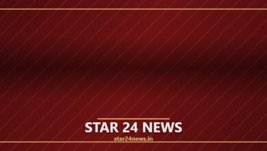 स्टार24 न्यूज़ का ब्रांड चित्र — मैरून पृष्ठभूमि, सुनहरा फ्रेम और नीचे STAR 24 NEWS तथा star24news.in